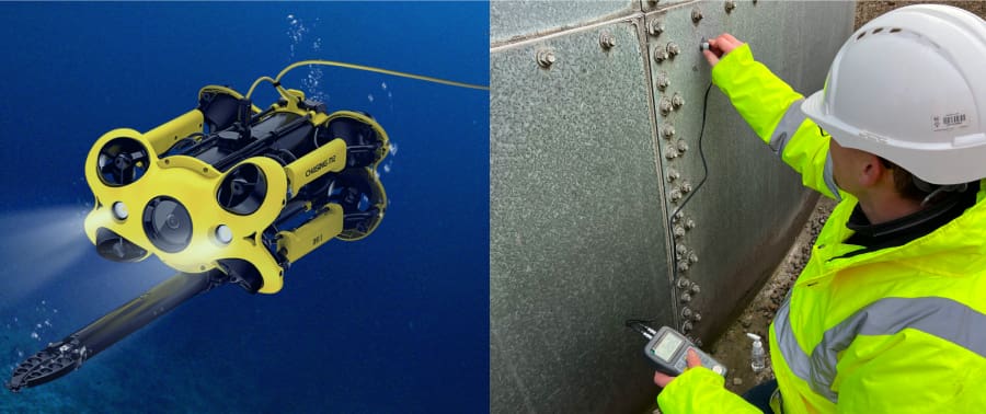 2 yearly tank inspections being carried out